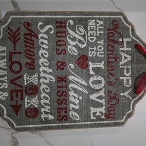 Valentine's Day Love Sign with Red Accents